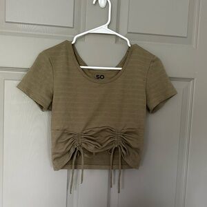 SO Short Sleeve Ruched Top